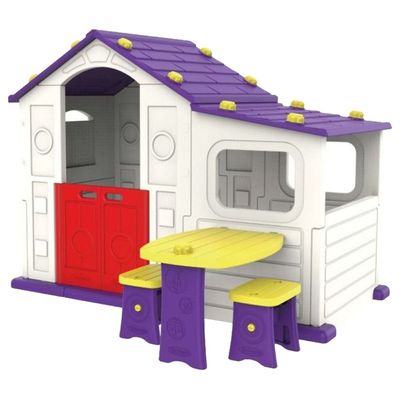 MYTS Indoor playhouse with activity area with side table & chair for kids purple